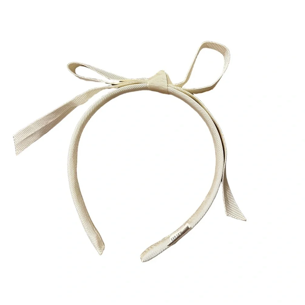 Claire's Cream Bow Hairband Set
